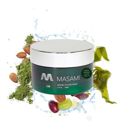 MASAMI Mekabu Hydrating Styling Cream | Sulfate Free | Paraben Free | Phthalate Free | Vegan | Cruelty Free | Salon Qualty | All Hair Types &amp; Textures | Curl Defining