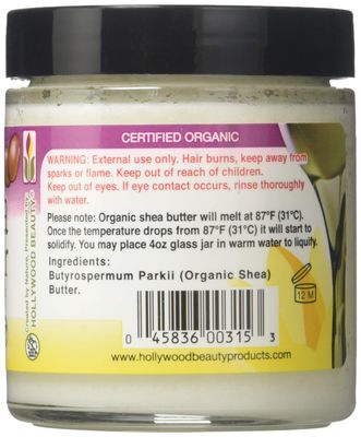 Hollywood Beauty Pure Shea Butter, 4 Ounce