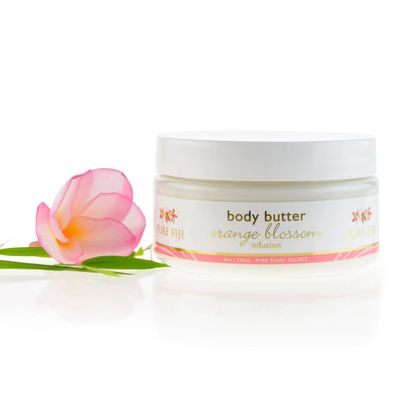PURE FIJI Body Butter - Moisturizer Body Butter Cream - Face Cream and Body Lotion for Dry Skin with Natural Oils &amp; Vitamin E, Body Butter For Women for Men,Orange Blossom, 8oz