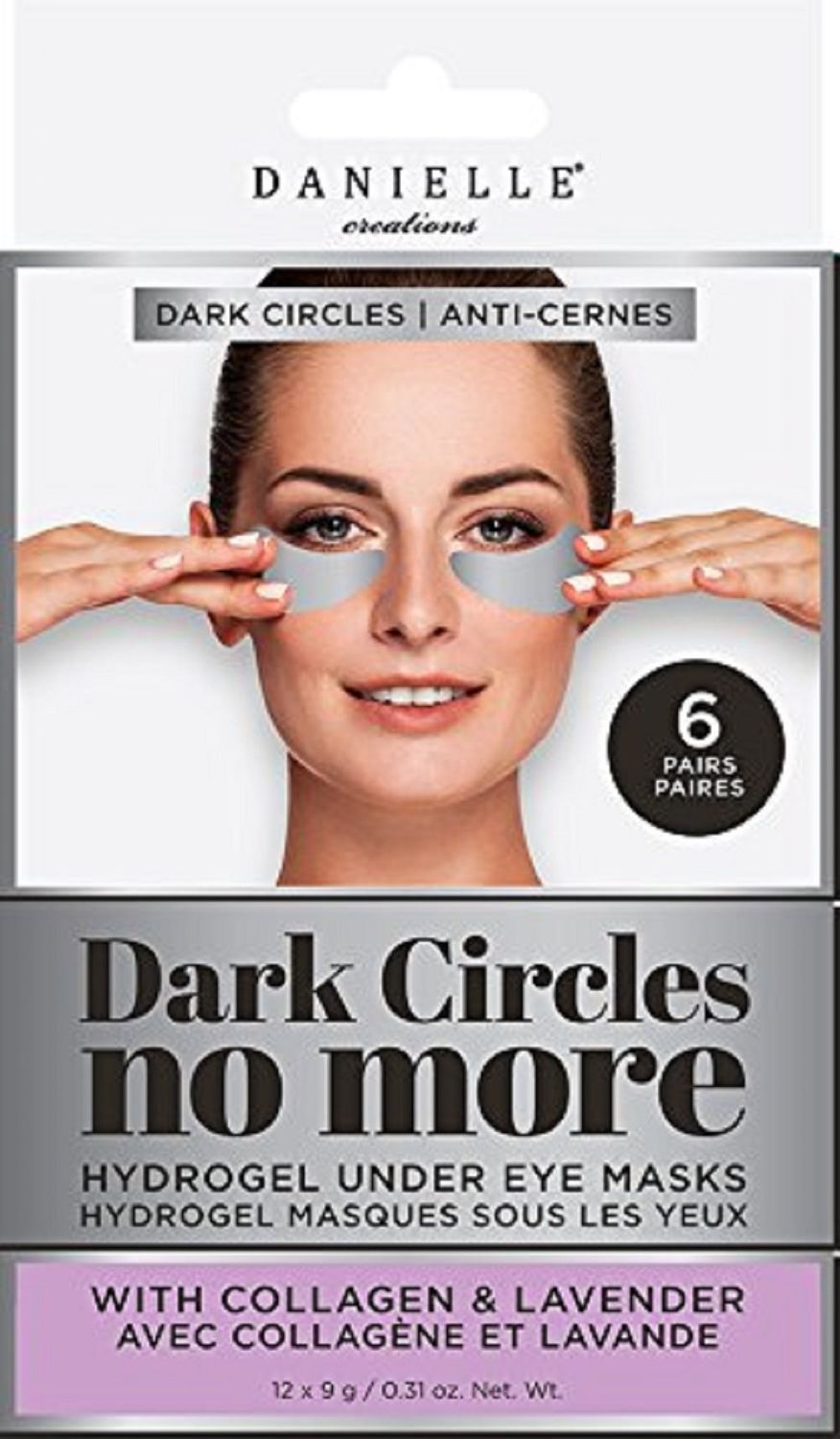 Danielle Creations Dark Circles No More Hydrogel Undereye Masks with Collagen &amp; Lavender, 6 Pairs