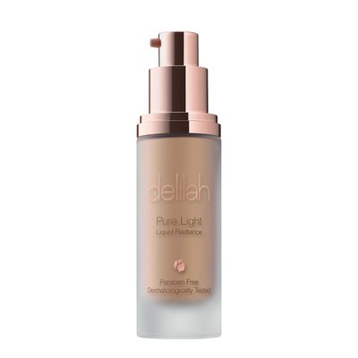 delilah - Pure Light Liquid Radiance Illuminator - Halo - Flawless Finish - Radiant Glow - Brightens &amp; Evens Skin Tone - Blurs Dark Spots - With Vitamin E - 30 ml / 1.01 Oz