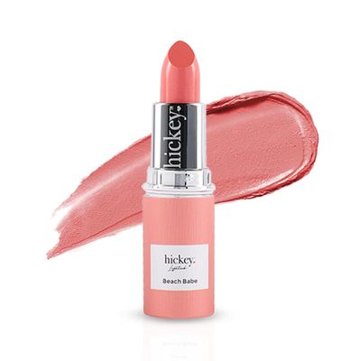 Hickey Lipstick for Women Organic Beach Babe Coral Refill Lipstick - Moisturizing and Long Lasting Lipstick - Gluten Free, Vegan Lipstick - Highly Pigmented Makeup Lipstick with Velvet-Finish