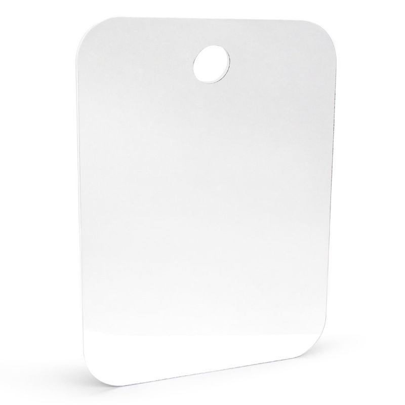 QSHAVE Fogless Shower Mirror Large Size with Suction Hook and Adhesive Hook Perfect for Shaving