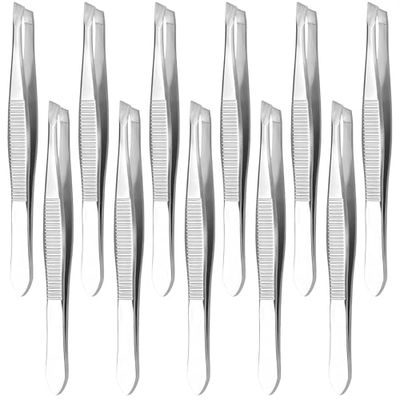 12Pcs Stainless Steel Tweezers Ingrown Hairs - Precision Tweezers for Fine Hair Remover for Women Eyebrow Tweezers for Women Hair Accessories - Hair Tweezers for Plucking Facial Hair Removal for Women