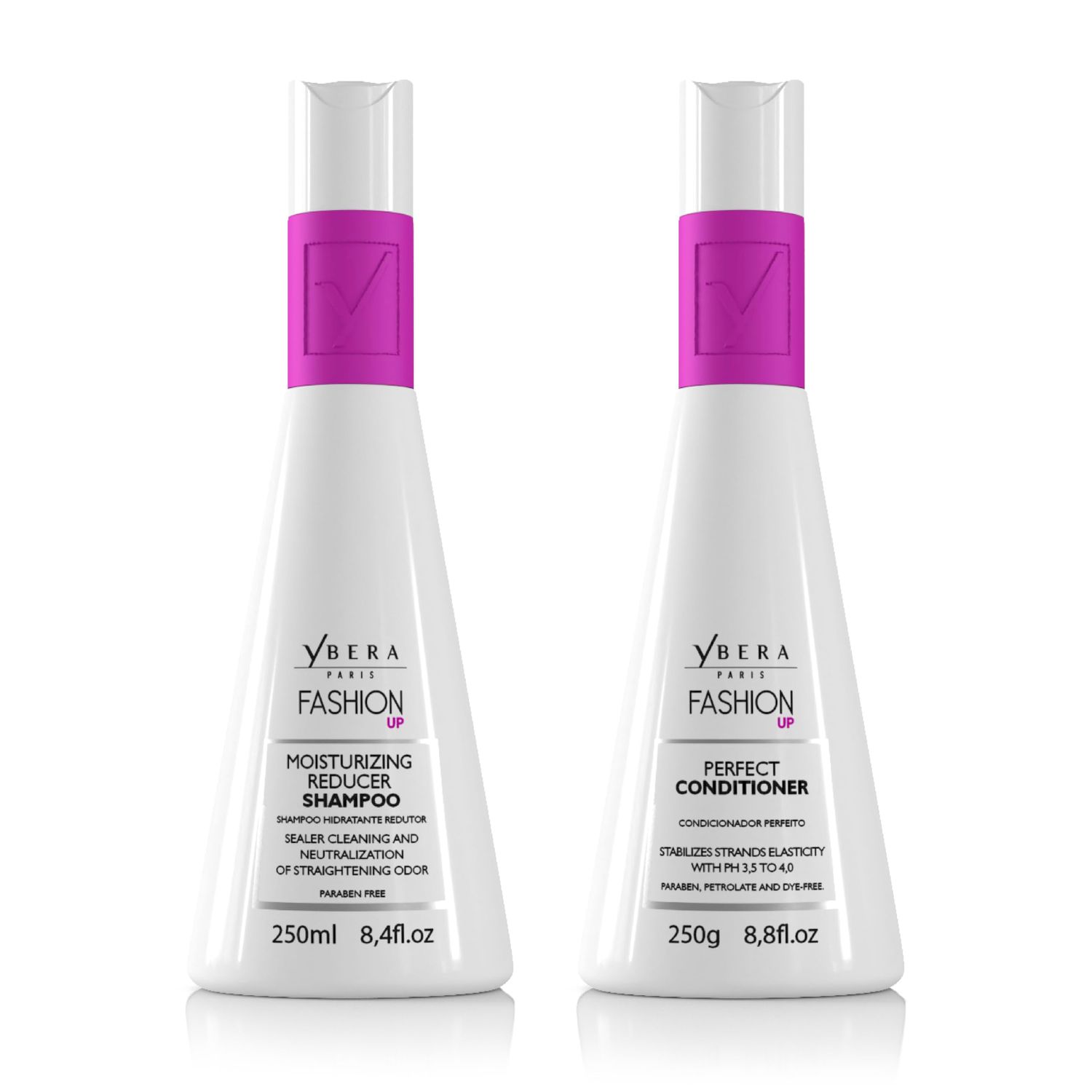 YBERA PARIS Fashion UP Home Care System | Ideal for Extremely Dry Hairs | Extreme Shining Hair | Color Safe | Enhanced with Oil Grape Seed and Murumur | Set of 2