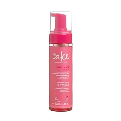 Cake Beauty Thick Trick Volumizing Styling Foam Hair Mousse, Green Tea &amp; Ginseng for Volume &amp; Shine, Vegan for Women, Sulfate, Paraben &amp; Cruelty Free, Basic, 6.8 Oz, basic (MA00268)