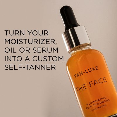TAN-LUXE The Face Mini - Illuminating Self-Tan Drops to Create Your Own Self Tanner, 10ml - Cruelty &amp; Toxin Free - Light/Medium