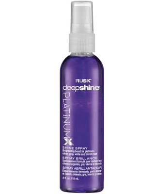 RUSK Deepshine PlatinumX Shine Spray, 4 Oz, Shine Spray Creates Luminous Shine and Pairs Well with Heat Styling for a Glossy Finish