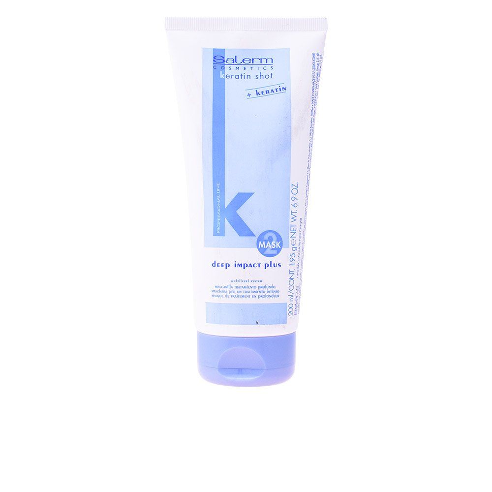 Salerm - Hydrating Hair Mask - Deep Impact Plus - 200 ml - Deep Hair Hydration - For Use After Keratin Shot + Keramix Treatment - Smooth and Straight Hair