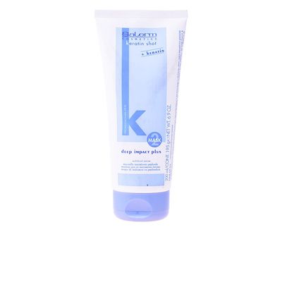 Salerm - Hydrating Hair Mask - Deep Impact Plus - 200 ml - Deep Hair Hydration - For Use After Keratin Shot + Keramix Treatment - Smooth and Straight Hair