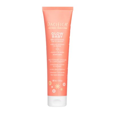 Pacifica Beauty Glow Daily Face Cleanser, Exfoliating, Vitamin C, AHA, Vanilla, For All Skin Types, Sulfate and Paraben Free, Vegan and Cruelty Free, 5 Oz