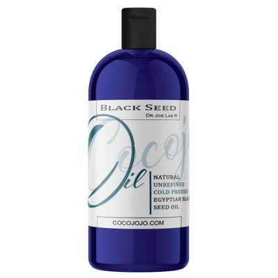 Dr Joe Lab Egyptian Black Seed Oil - Bulk 32 oz - Natural, Black Cumin, Unrefined, Kalonji, Cold Pressed, Extra Virgin, Blessed, Vegan, Non GMO - for Hair Skin