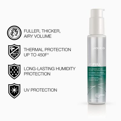 JoiFULL Volumizing Styler | For Fine, Thin Hair | Add Instant Body | Long-Lasting Volume &amp; Texture | Protect Against Pollution | With Rice Protein &amp; Bamboo Extract | 3.38 Fl Oz