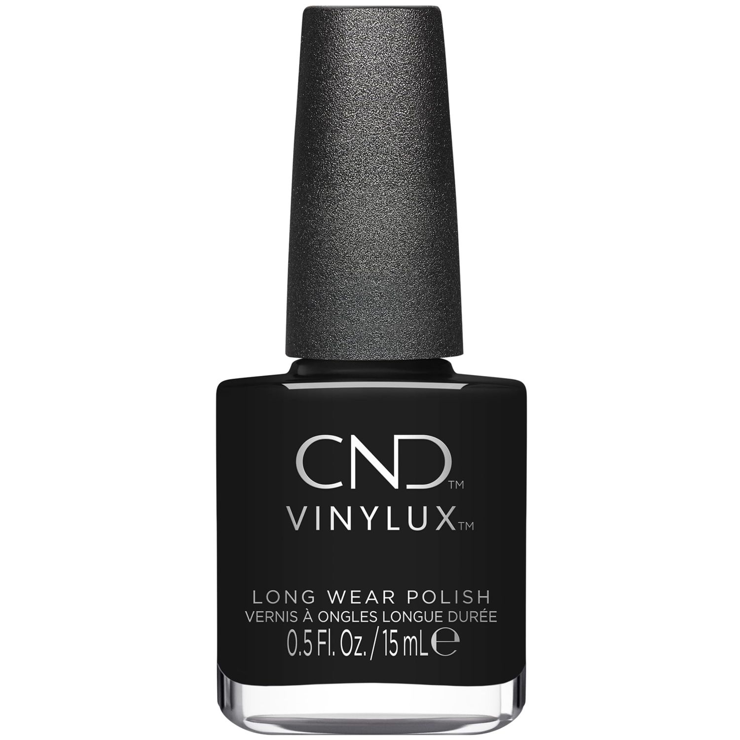 CND Vinylux Longwear Black Nail Polish, Gel-like Shine &amp; Chip Resistant Color, Black Pool, 0.5 fl. oz