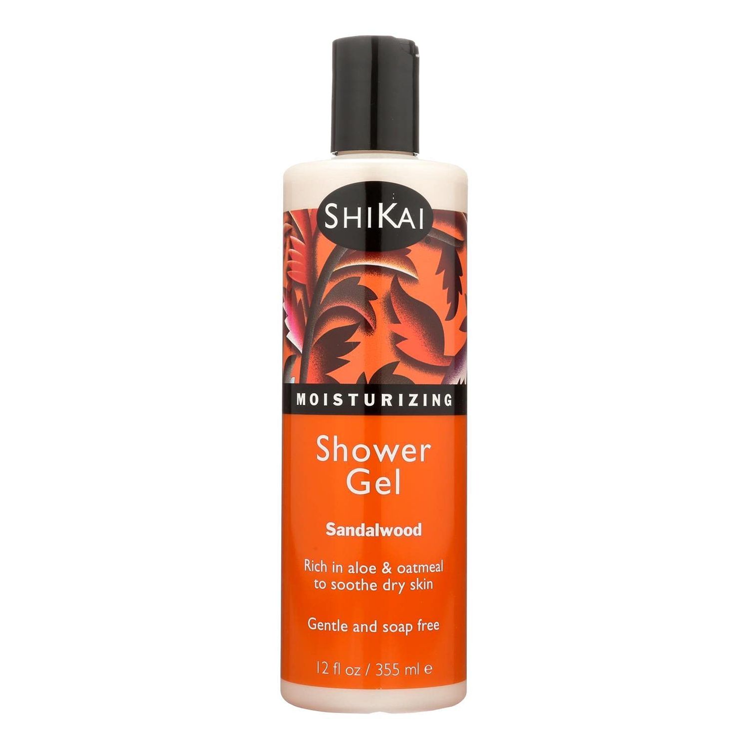 Shikai Moisturizing Shower Body Gel, Sandalwood - 12 Oz