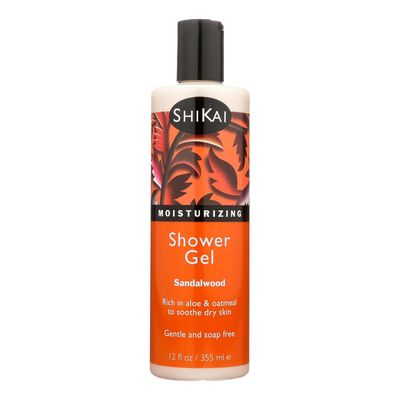 Shikai Moisturizing Shower Body Gel, Sandalwood - 12 Oz