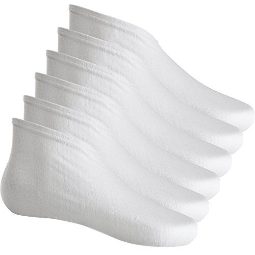 3 Pairs Cotton Moisturizing Socks Cosmetic Therapy Socks Lotion Socks Spa Overnight Absorbing Socks for Dry Cracked Feet White Moisture Enhancing Socks for Women and Men