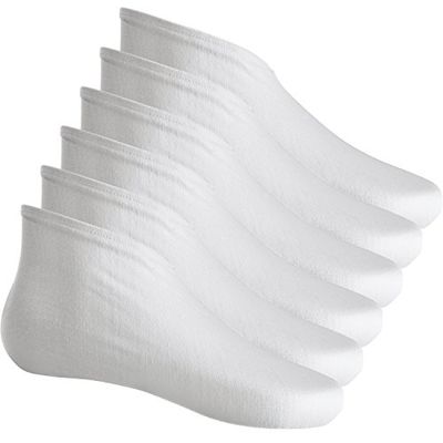 3 Pairs Cotton Moisturizing Socks Cosmetic Therapy Socks Lotion Socks Spa Overnight Absorbing Socks for Dry Cracked Feet White Moisture Enhancing Socks for Women and Men