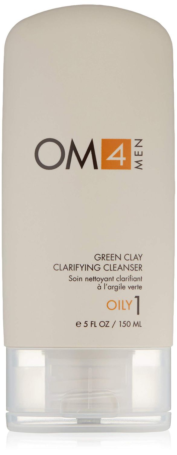 Organic Male OM4 Oily STEP 1: Green Clay Clarifying Cleanser - Detoxifying and Purifying Cleanser to help target mens breakouts