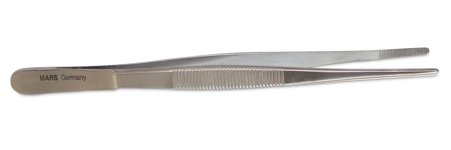 Mars Professional Stainless Steel Anatomical Thumb Tweezers, 6.5&quot; Length