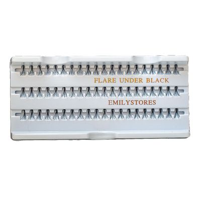 EMILYSTORES 12 Packs Eyelashes Natural Individual Lashes Plant Flare Under Lower Bottom Eyelash 8mm Black For Eye Lash Extensions Lashes-Knotted(8MM,Bottom Lashes)