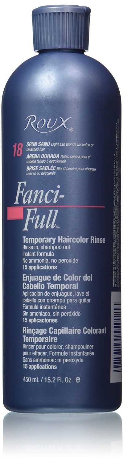 Fanci-Full Instant Hair Color Rinse by Roux, 28 Spun Sand ,Temporarily Evens Tones, Blends Away Gray, 15.2 Oz