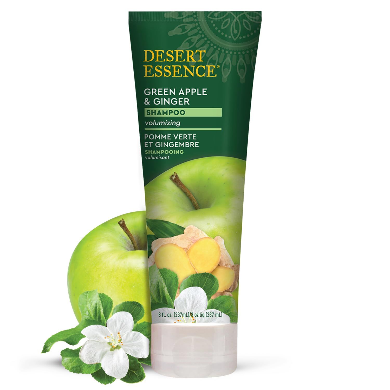 Desert Essence, Thickening Shampoo, Green Apple and Ginger, 8 oz