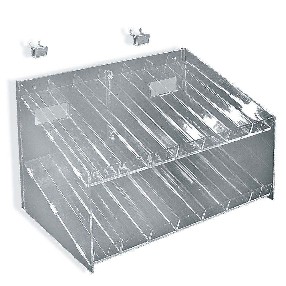 Azar Displays 222987 2-Tiered, 14 Compartment Cosmetic Tray