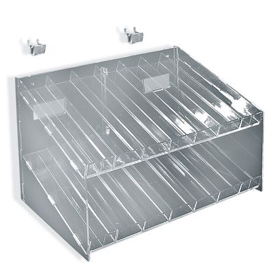 Azar Displays 222987 2-Tiered, 14 Compartment Cosmetic Tray