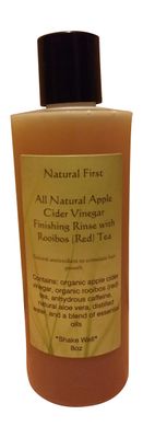 Natural First Organic Apple Cider Vinegar Finishing Rinse w/Rooibos (Red) Tea to Stimulate Hair Growth