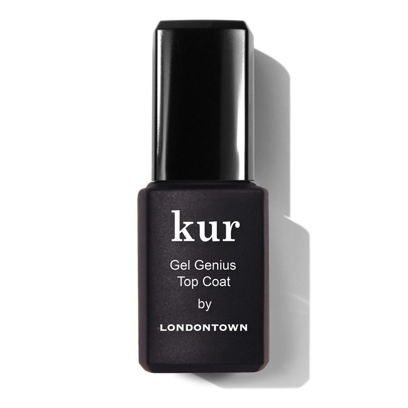 LONDONTOWN Kur Gel Genius Quick Dry Top Coat, Vegan, Cruelty &amp; Paraben Free, Clear, 0.4 Fl Oz, Packaging may vary