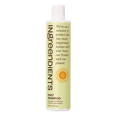 Ingreendients Non Toxic Vegan Shampoo with Organic Ingredients, Apple Cider Vinegar &amp; Tea Tree Oil - Sulfate Free, Color Safe, Paraben Free, Gluten Free, Cruelty Free, pH Balanced