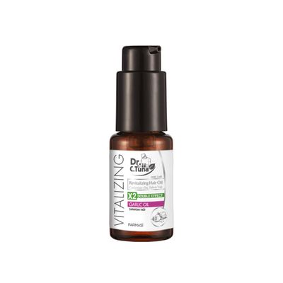FARMASi Dr. C. Tuna Vitalizing Garlic Oil, Hair Growth Oil for Thicker Longer Fuller Healthier Hair, Prevent Hair Loss &amp; Thinning, All Natural Vitamin Rich Treatment, All Hairy Types, 1 fl.oz (30 ml)