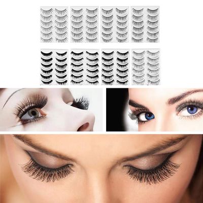 Frcolor 80 Pairs Natural Fake Eyelashes False Eyelashes Natural Lashes Natural Look for Women and Girls Makeup (8 Styles)