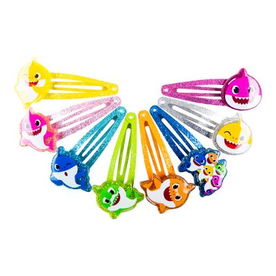 Baby Shark Kids Hair Clips for Girls Snap Clips 8 Pack Multi Color Ages 3+