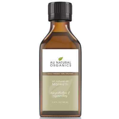 Au Natural Organics Manketti/Mongongo Oil - Cold Pressed, Extra Virgin Natural Moisturizer for Skin, Face, Body, Nails &amp; Hair | Unrefined, Non GMO, Therapeutic Grade Pure Essential Oil - 3.4oz/100ml