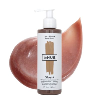 dpHUE Gloss+, Dark Blonde - 6.5 oz (8-12 Applications) - Semi-Permanent Hair Color &amp; Conditioner - Lasts Up to Eight Washes - Paraben, SLS &amp; SLES Sulfate Free - Vegan, Leaping Bunny Certified