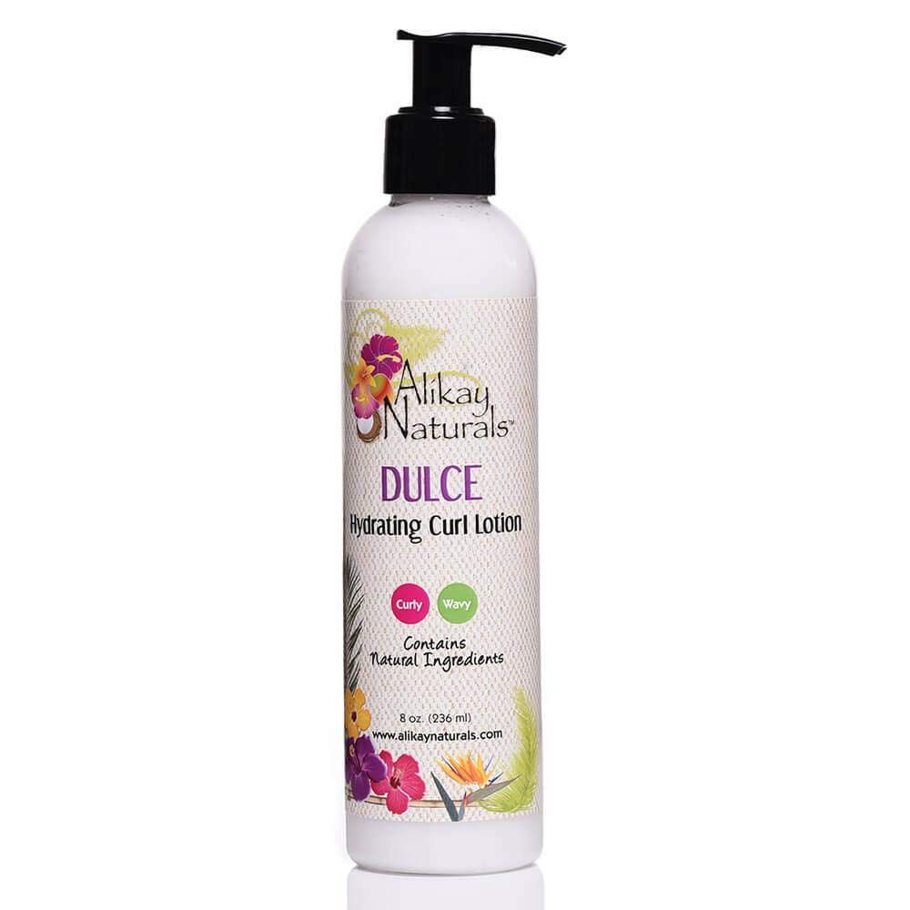 Alikay Naturals Dulce Hydrating Curl Lotion Natural Kokum Butter, Silk Amino Acid &amp; Argan Oil 8 Ounce