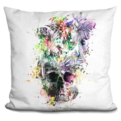 LiLiPi Skull-Parrots2 Decorative Accent Throw Pillow