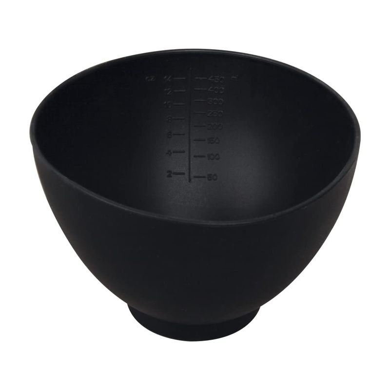 ForPro Professional Collection Silicone Mixing Bowl, Black, Flexible, Odorless, for Mixing Facials, Massage, Body &amp; Other Products, 14 oz