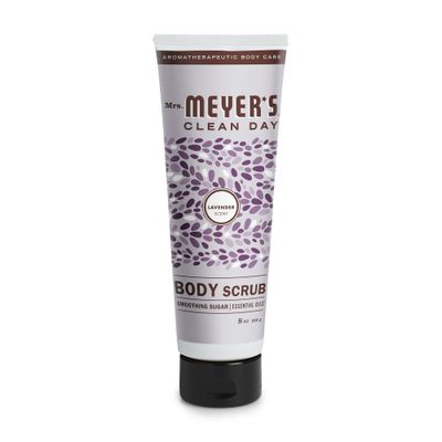 MRS. MEYER&#39;S CLEAN DAY Exfoliating Body Scrub, Sugar Scrub that Leaves Skin Feeling Hydrated &amp; Fresh, Made with Essential Oils, Lavender, 8 oz