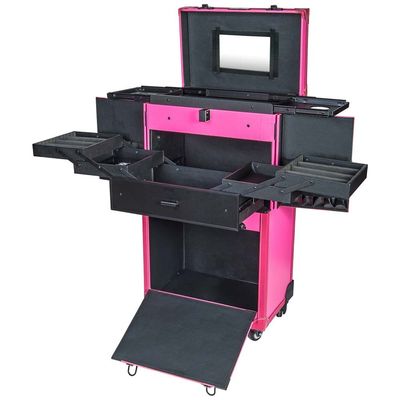 SHANY REBEL Series - Pro Makeup Artists Multifunction Cosmetics Trolley Train Case - Large - Cheer power
