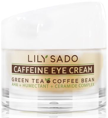 LILY SADO TEA+C Coffee &amp; Matcha Caffeine EYE CREAM - Anti-aging Vegan Natural Eye Repair Moisturizer Lotion w Arabica Coffee Beans + Green Tea - Prevents Undereye Wrinkles, Puffiness, Dark Circles