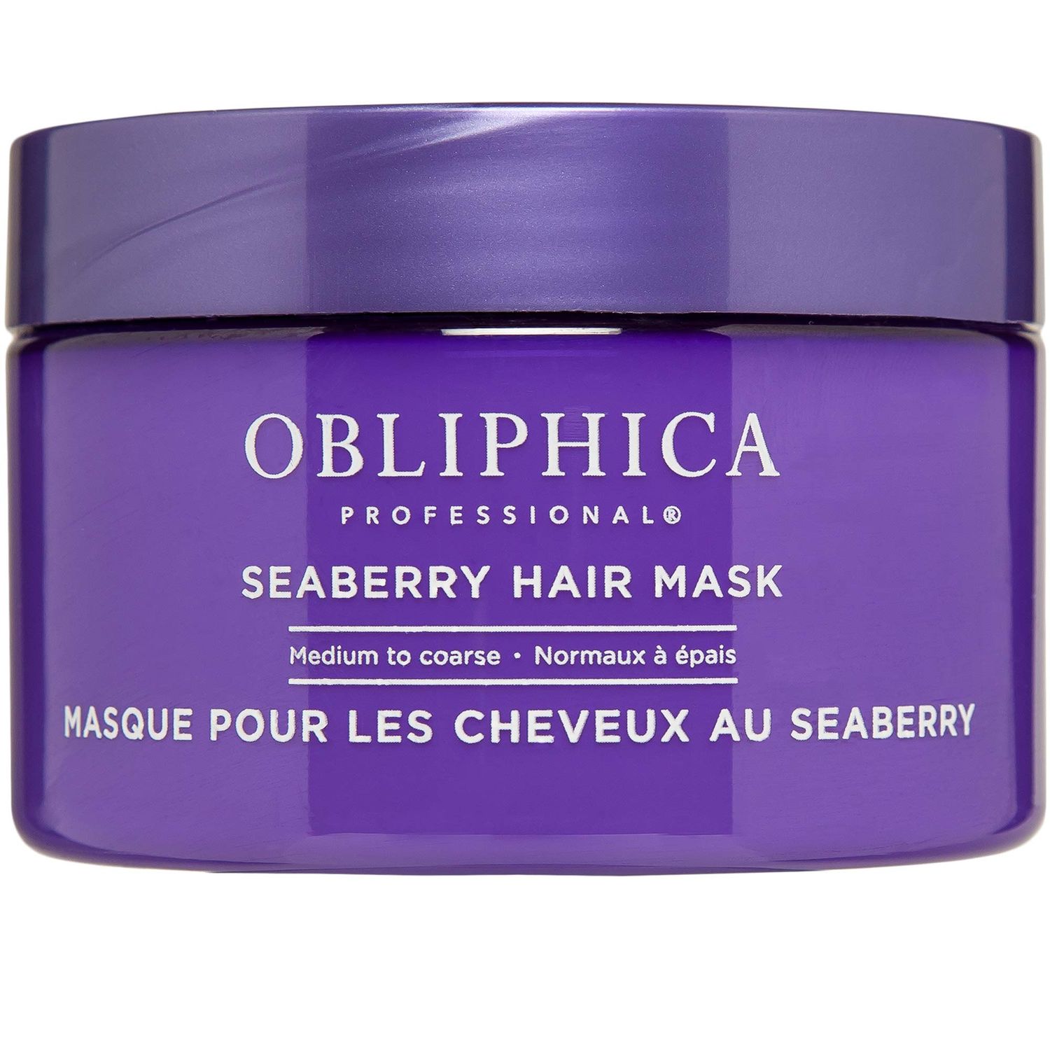 Obliphica Seaberry Hair Mask - Deep Conditioning Hydrating Treatment for Dry and Damaged Hair - Moisturizing Hair Repair and Growth Mask for Medium, Coarse, and Color-Treated Hair - 8.5 Ounces