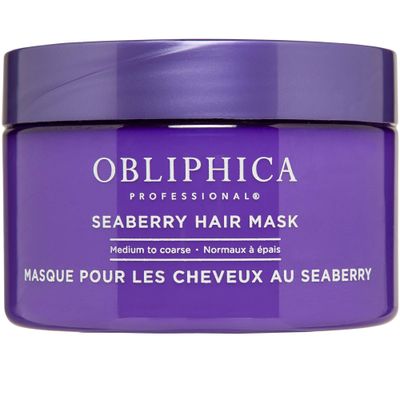 Obliphica Seaberry Hair Mask - Deep Conditioning Hydrating Treatment for Dry and Damaged Hair - Moisturizing Hair Repair and Growth Mask for Medium, Coarse, and Color-Treated Hair - 8.5 Ounces