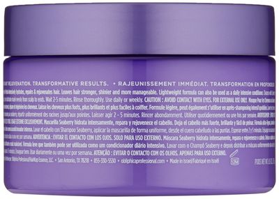 Obliphica Seaberry Hair Mask - Deep Conditioning Hydrating Treatment for Dry and Damaged Hair - Moisturizing Hair Repair and Growth Mask for Medium, Coarse, and Color-Treated Hair - 8.5 Ounces