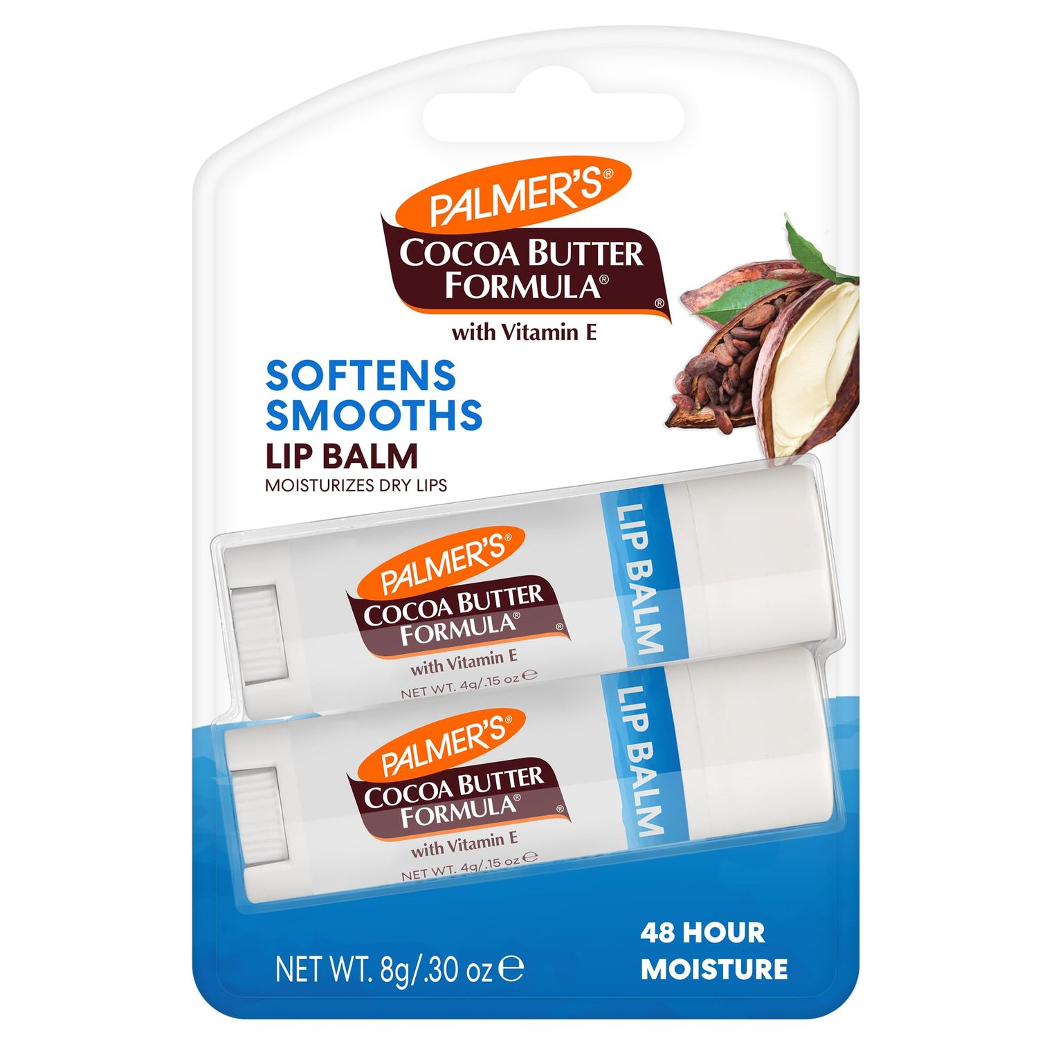 Palmer&#39;s Cocoa Butter Formula Original Ultra Moisturizing Lip Balm SPF 15, 2 Count