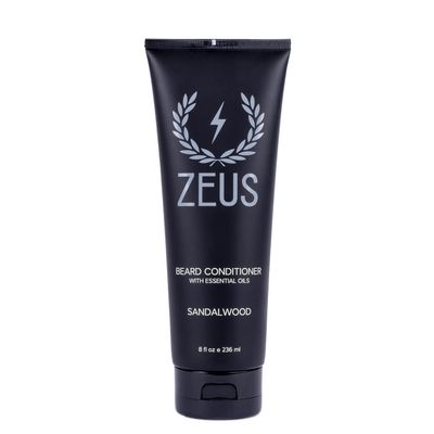 ZEUS Beard Conditioner Wash, Cleansing &amp; Moisturizing Beard Wash with Green Tea &amp; Natural Ingredients to Soften Beard - 8 oz. (Made in USA) Sandalwood