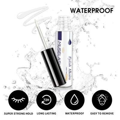 ?????????? ???????? MUSELASH Latex Free False Eyelashes Glue Super Hold Clear Waterproof Strip Lashes Glue Hold Adhesives 5g 0.175oz Mink Lashes