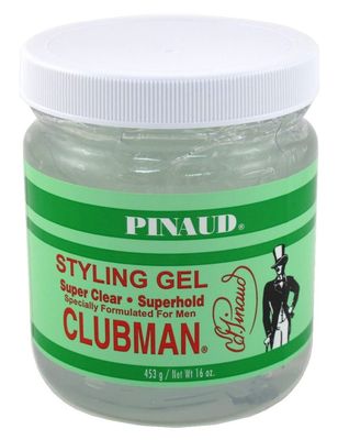Clubman Pinaud Super Clear Styling Gel Super Hold, 16 oz (Pack of 3)